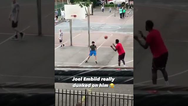 The Time When Joel Embiid Played Pickup And Windmill Dunked On A Random Guy At The Park 😂