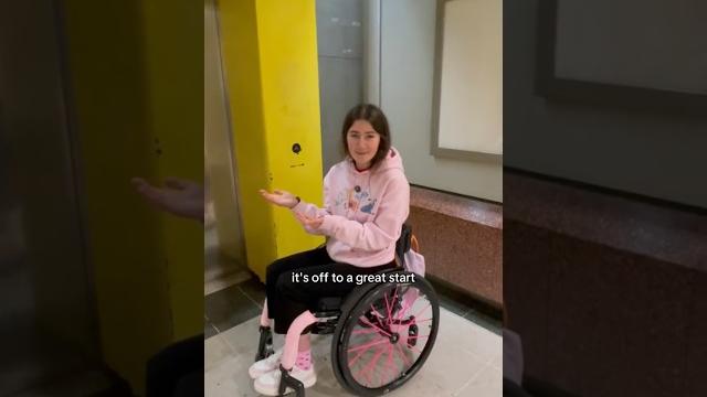 Accessibility Fail 😅💀 #Wheelchairuser #Publictransport #Disability