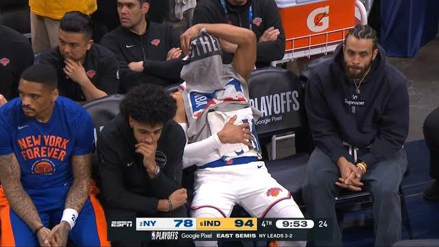 Josh Hart Absolutely Going Through It On Bench With Injury As Pacers Force Game 7